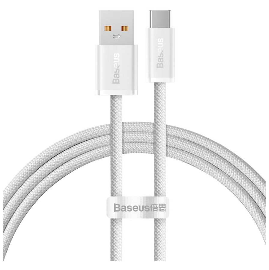 Кабель Baseus Dynamic USB - Type-C 100W 2m White CALD000702 аксессуар baseus dynamic usb type c 100w 2m grey cald000716