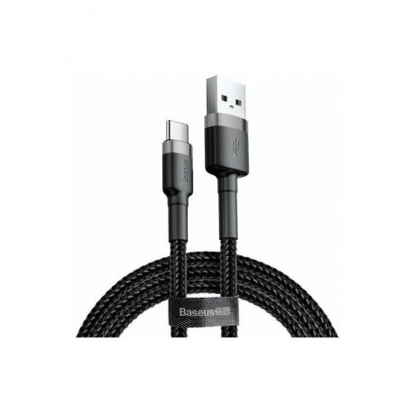 Кабель Baseus Cafule Cable USB - Type-C 2A 3m Grey Black CATKLF-UG1 - фото 1