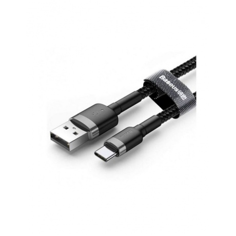 Кабель Baseus Cafule Cable USB - Type-C 2A 3m Grey Black CATKLF-UG1 - фото 2