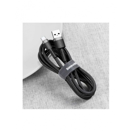 Кабель Baseus Cafule Cable USB - Type-C 2A 3m Grey Black CATKLF-UG1 - фото 3