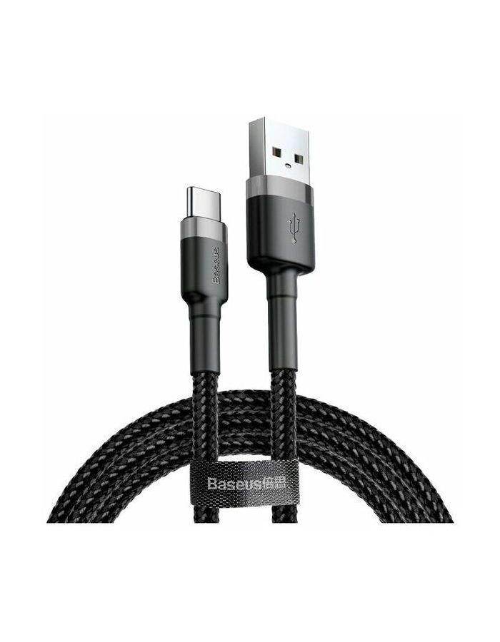 Кабель Baseus Cafule Cable USB - Type-C 2A 3m Grey Black CATKLF-UG1