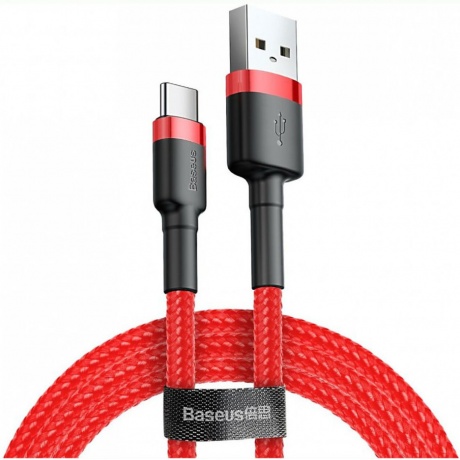 Кабель Baseus Cafule Cable USB - Type-C 2A 3m Red CATKLF-U09 - фото 1