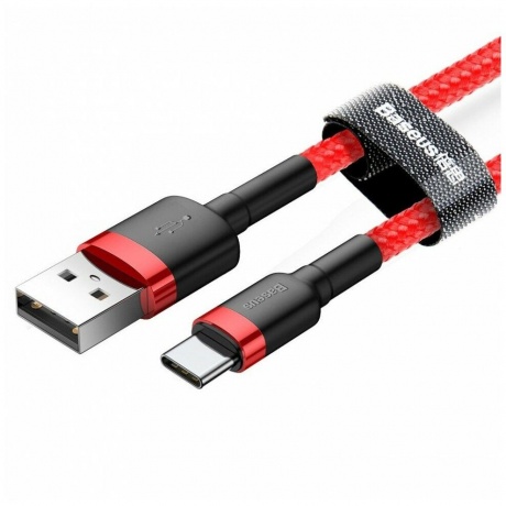 Кабель Baseus Cafule Cable USB - Type-C 2A 3m Red CATKLF-U09 - фото 4
