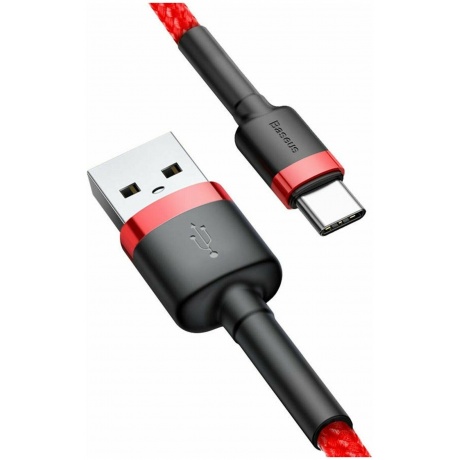Кабель Baseus Cafule Cable USB - Type-C 2A 3m Red CATKLF-U09 - фото 6