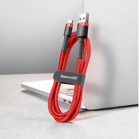 Кабель Baseus Cafule Cable USB - Type-C 2A 3m Red CATKLF-U09 - фото 10
