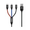 Кабель Baseus Three Primary Colors 3-in-1 Cable USB - Lightning ...