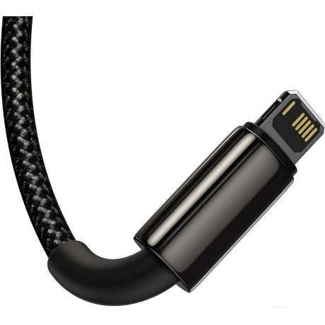 Кабель Baseus Tungsten Gold One-for-Three USB - MicroUSB/Lightning/Type-C 3.5A 1.5m Black CAMLTWJ-01 - фото 5