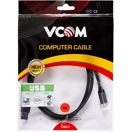 Кабель VCOM USB 3.2 AM - CM 1m CU401M-1M - фото 4