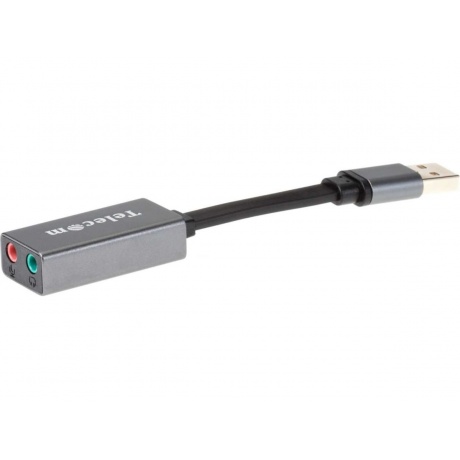 Кабель Telecom USB 2.0 - Audio 10cm Grey TA313U - фото 1