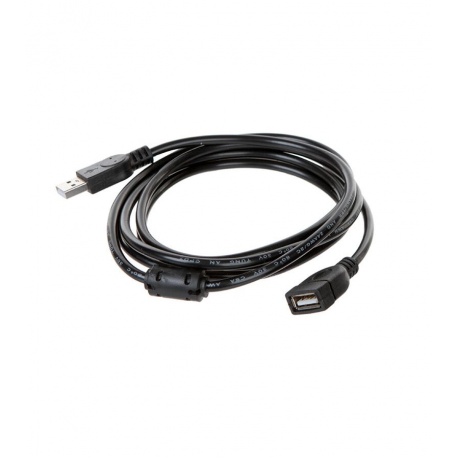 Кабель Ergolux USB АМ -USB AF 2m Black ELX-EC01P-USB - фото 1