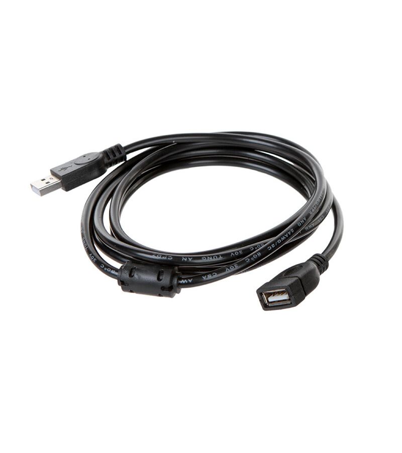 Кабель Ergolux USB АМ -USB AF 2m Black ELX-EC01P-USB кабель удлинитель usb папа мама с магнитным кольцом