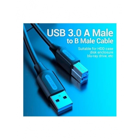 Кабель Vention USB 3.0 AM/BM 2m COOBH - фото 8