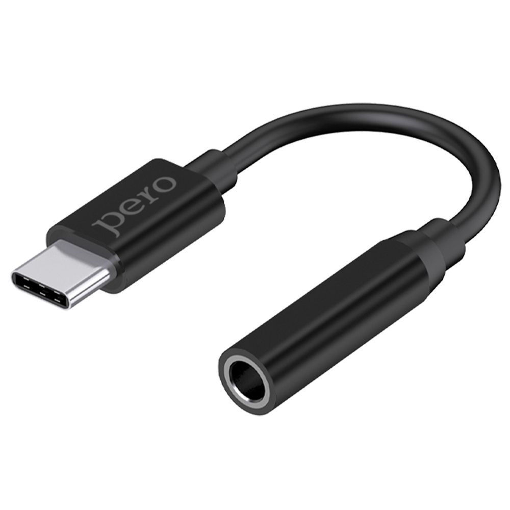 Кабель Pero AD09 USB-C - Mini Jack 3.5mm Black PRAD09BK цена и фото