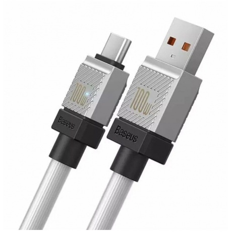 Кабель Baseus CoolPlay 100W 1m White (CAKW000602) - фото 3