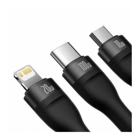 Кабель Baseus Flash Series II 1.5m Black (CASS030201) - фото 2