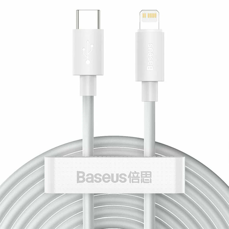 Кабель Baseus Simple Wisdom White (TZCATLZJ-02) кабель baseus simple wisdom kit tzcalzj 02 usb to apple lightning 1 5m 2шт white