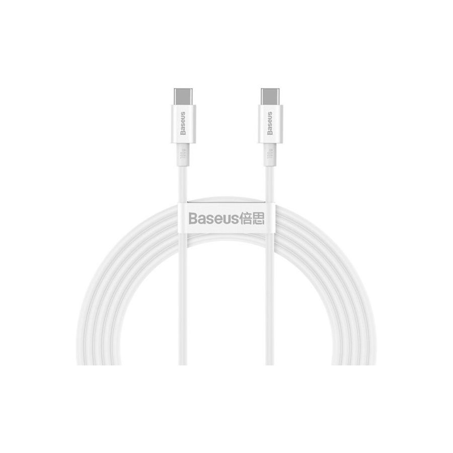 Кабель Baseus Superior 2m White (CATYS-C02) кабель kuulaa usb c к usb type c кабель pd 100 вт 5 а шнур для быстрой зарядки кабель usbc к type c для samsung macbook ipad huawei xiaomi