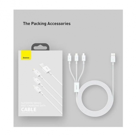 Кабель Baseus Superior Stellar White (P10320105221-00) - фото 5