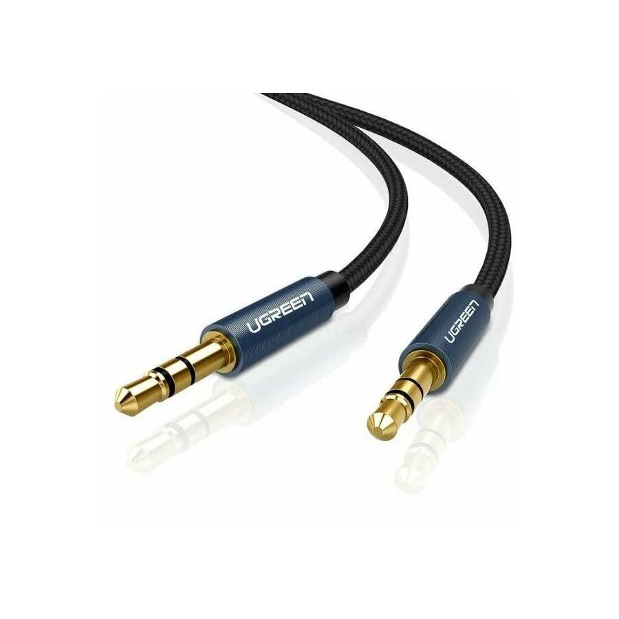 Кабель UGREEN AV112-10685 Blue (10685) кабель аудио aux 3 5mm to aux 3 5mm hoco стерео звук 1 м в нейлоновой оплётке белый