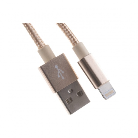Кабель Perfeo I4307 USB 2.0 А вилка - Lightning 1 м gold - фото 3