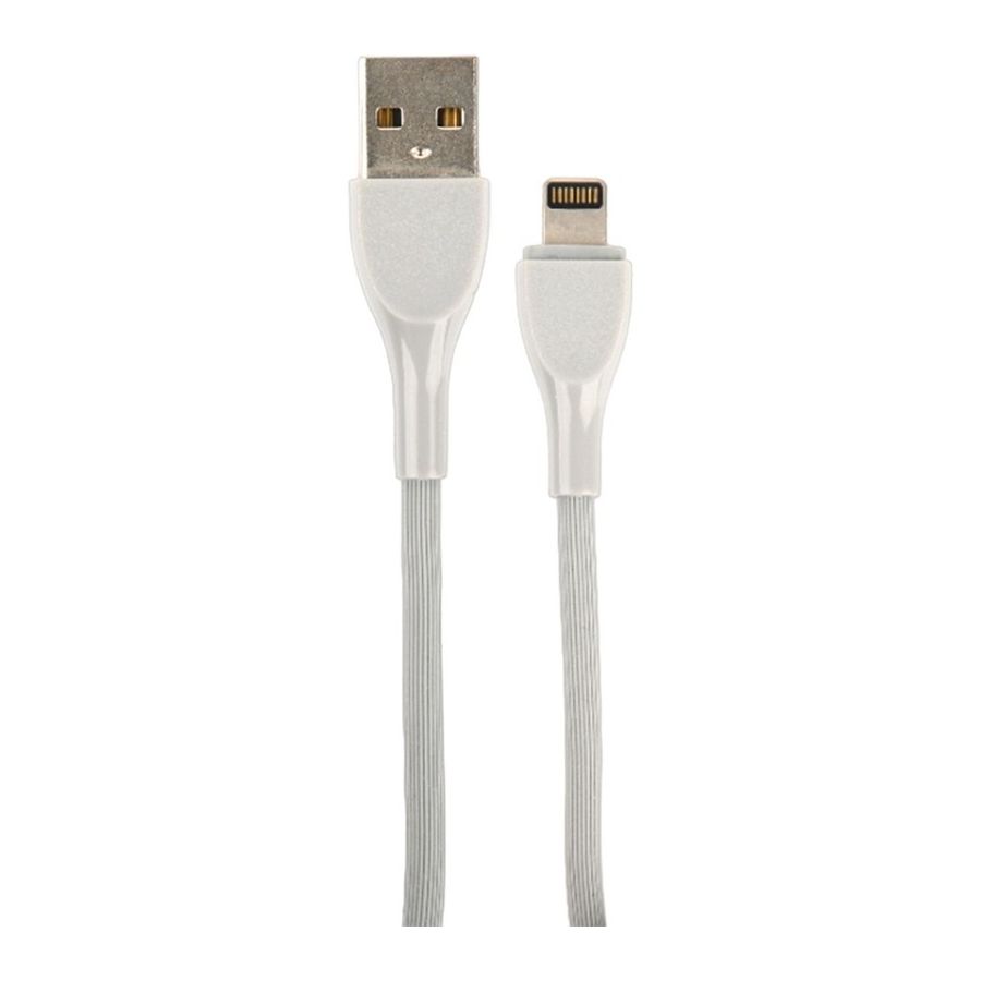 Кабель Perfeo I4332 USB А вилка - Lightning 1 м 2.4A grey perfeo кабель lightning 1м perfeo i4603 круглый черный
