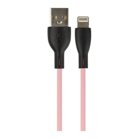 Кабель Perfeo I4336 USB А вилка - Lightning 1 м 2.4A pink - фото 1