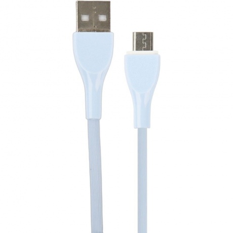 Кабель Perfeo U4022 USB A вилка - Micro USB вилка 1 м 2.4A blue - фото 1