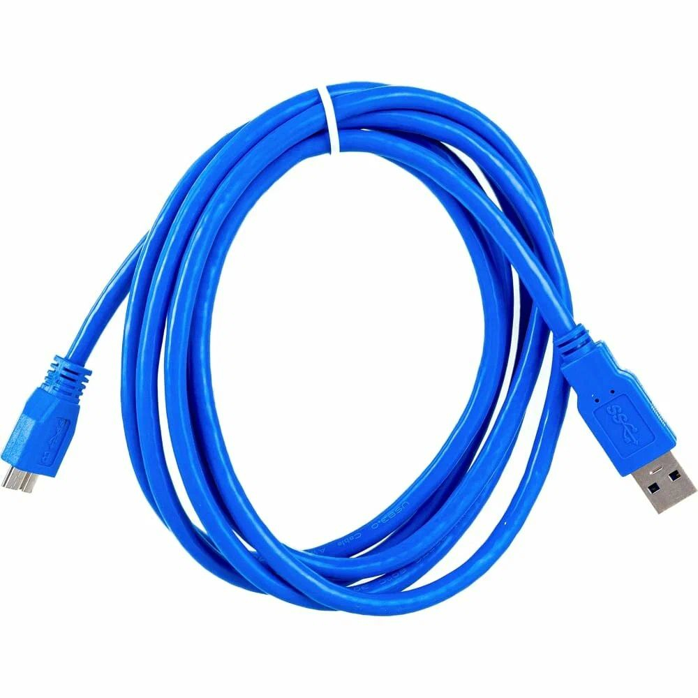 Кабель Perfeo U4602 USB 3.0 A вилка - Micro B вилка 1,8 м, цвет синий - фото 1