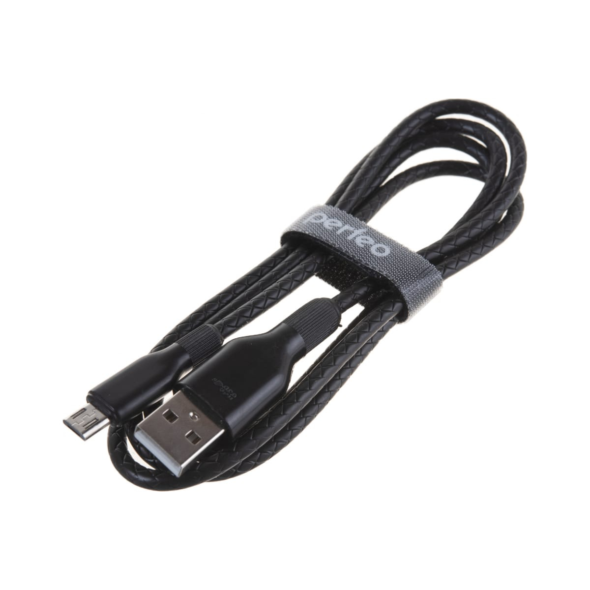 Кабель Perfeo U4807 USB 2.0 A вилка - Micro USB вилка 1 м black, цвет черный - фото 1