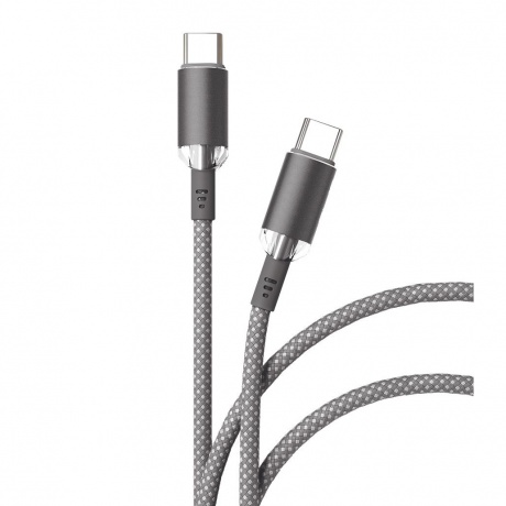 Дата-кабель VLP Diamond Cable USB C - USB C, 1.2м, серый - фото 1