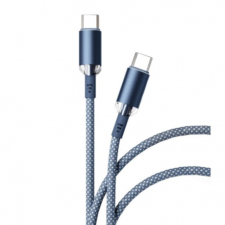 Дата-кабель VLP Diamond Cable USB C - USB C, 1.2м, темно-синий - фото 1