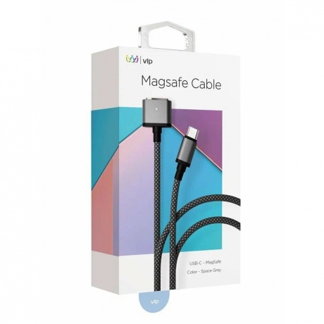 Дата-кабель VLP Cable USB C - MagSafe, 2.0м, космический серый - фото 2