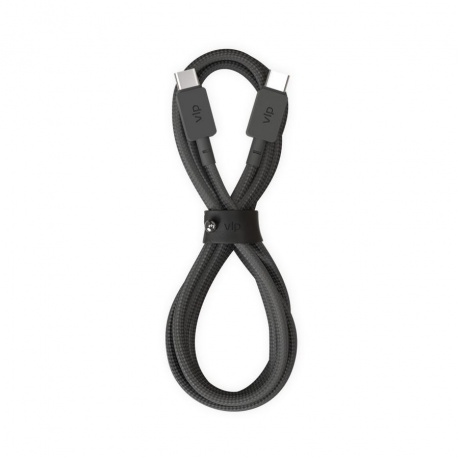 Дата-кабель VLP Nylon Cable USB C - USB C, 100W, 1.2м, черный - фото 2