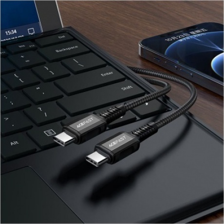 Кабель ACEFAST C1-03 USB-C to USB-C черный - фото 2
