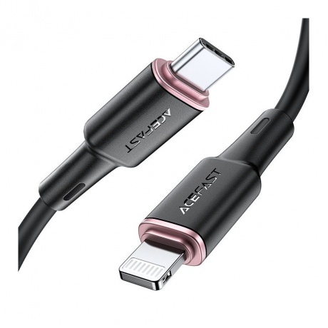 Кабель ACEFAST C2-01 USB-C to Lightning zinc alloy черный - фото 1