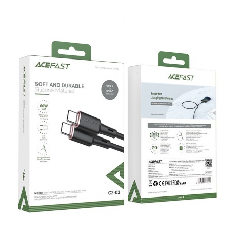 Кабель ACEFAST C2-03 USB-C to USB-C zinc alloy черный - фото 4