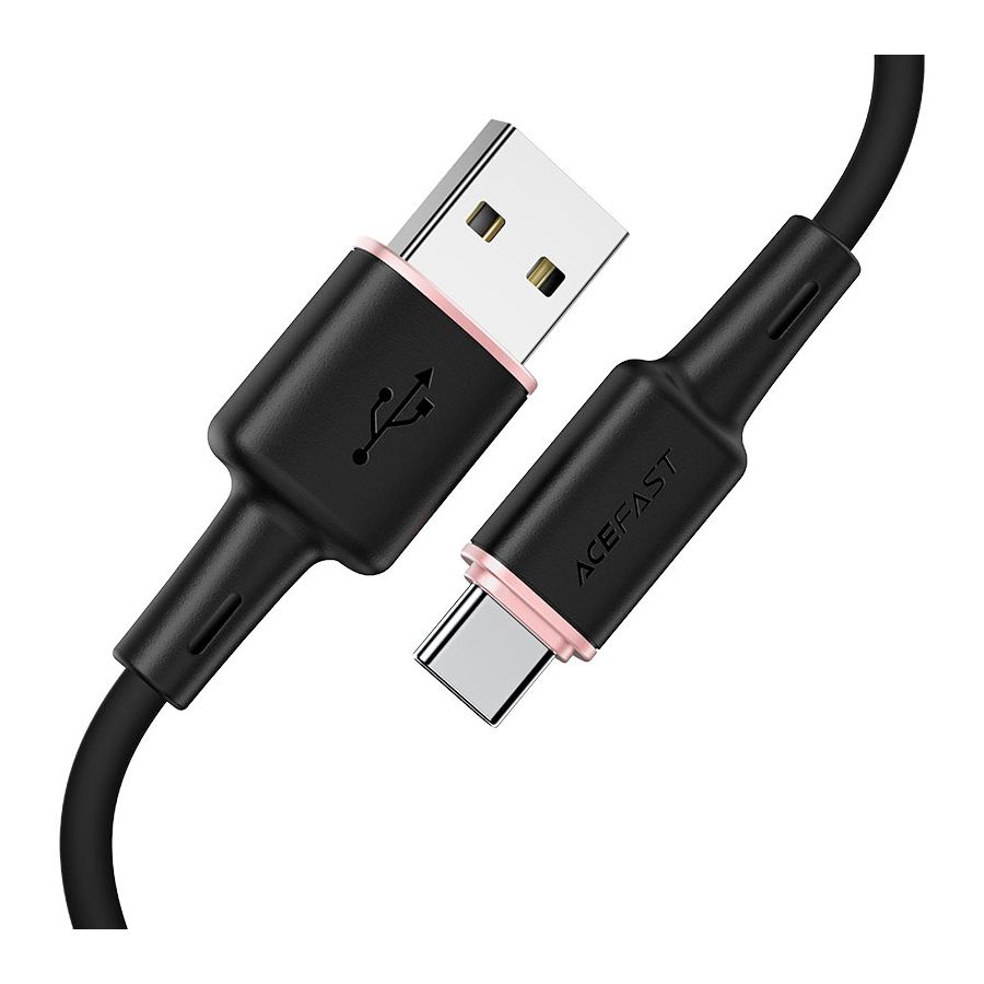 Кабель ACEFAST C2-04 USB-A to USB-C zinc alloy черный цена и фото