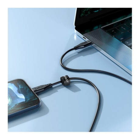 Кабель ACEFAST C3-01 USB-C to Lightning TPE черный - фото 3
