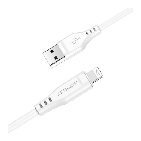 Кабель ACEFAST C3-02 USB-A to Lightning TPE белый - фото 1