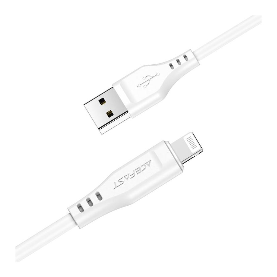 Кабель ACEFAST C3-02 USB-A to Lightning TPE белый кабель зарядный для айфона