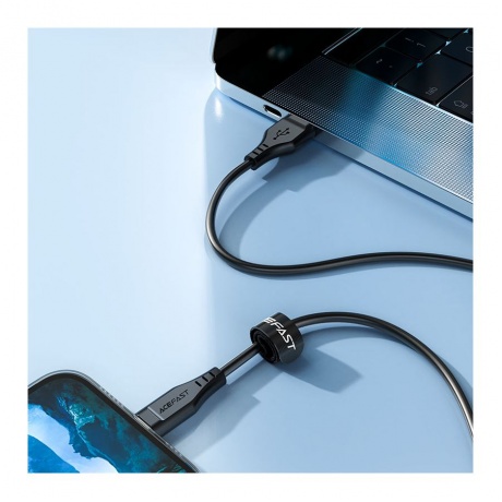 Кабель ACEFAST C3-02 USB-A to Lightning TPE черный - фото 4