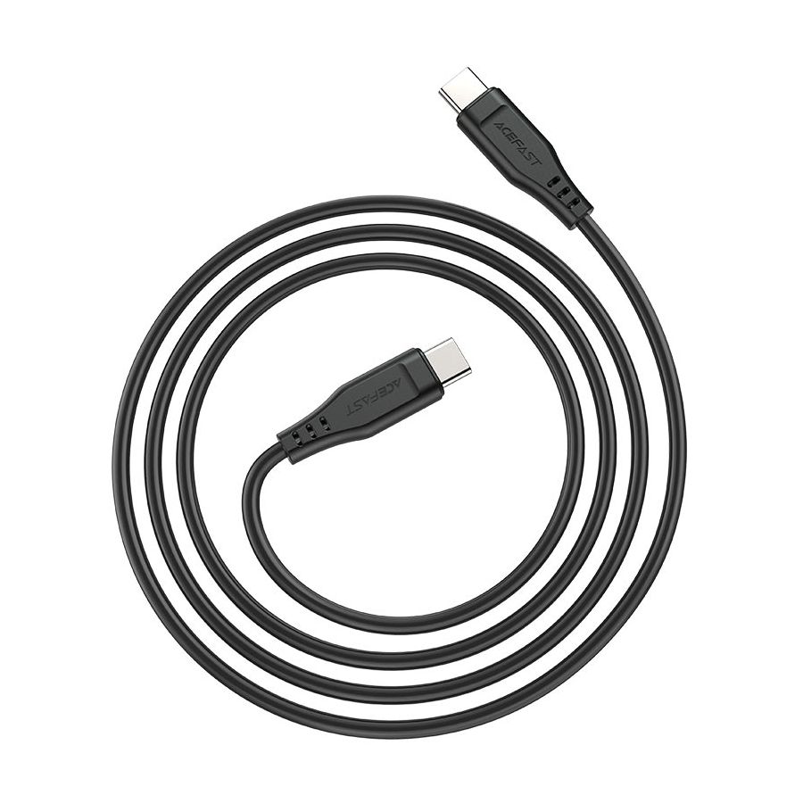 Кабель ACEFAST C3-03 USB-C to USB-C TPE черный сверхбыстрая зарядка 120 вт 6 а type c жидкий силиконовый толстый usb кабель быстрая зарядка для xiaomi huawei apple usb кабель для зарядного устройства