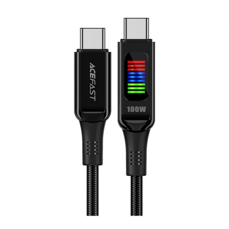 Кабель ACEFAST C7-03 USB-C to USB-C zinc alloy charging черный - фото 1