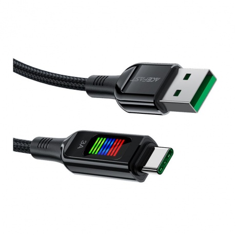 Кабель ACEFAST C7-04 USB-A to USB-C zinc alloy charging черный - фото 3