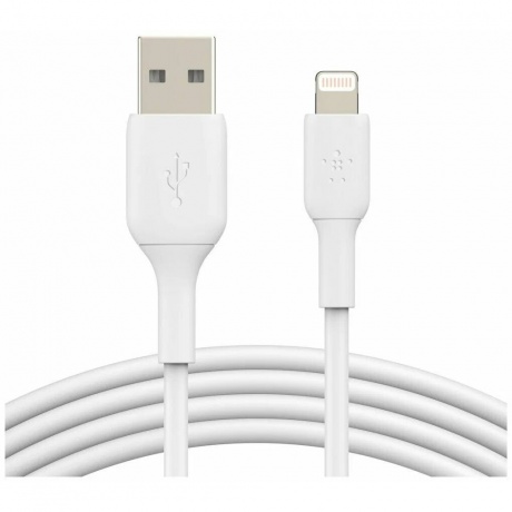 Кабель Belkin BoostCharge USB-A Braided Cable with Lightning Connector белый - фото 1