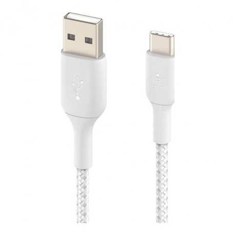 Кабель Belkin BoostCharge USB-A to USB-C Braided Cable. Длина: 2м. белый - фото 3