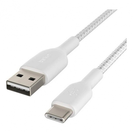 Кабель Belkin BoostCharge USB-A to USB-C Braided Cable. Длина: 2м. белый - фото 4