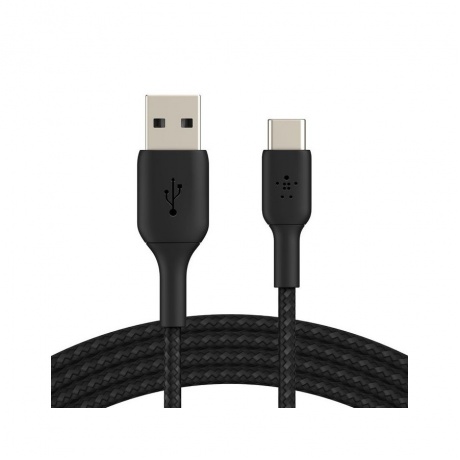 Кабель Belkin BoostCharge USB-A to USB-C Braided Cable. Длина: 2м. черный - фото 1