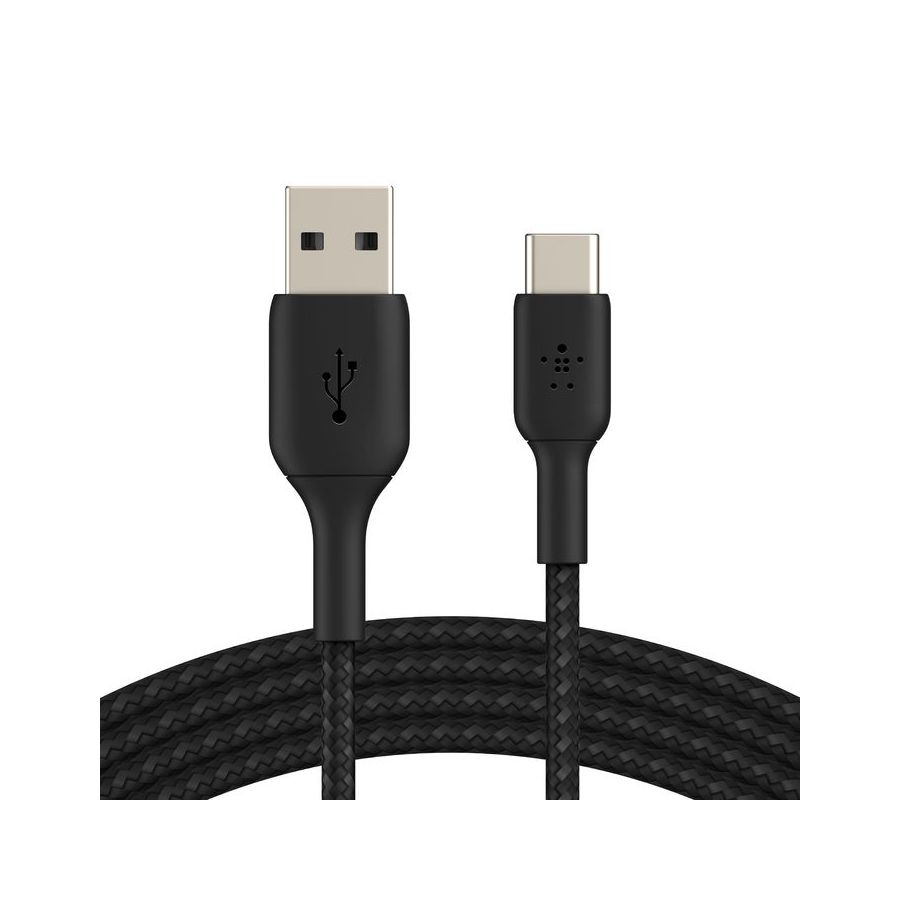 Кабель Belkin BoostCharge USB-A to USB-C Braided Cable. Длина: 2м. черный кабель belkin boostcharge usb a to usb c braided cable длина 2м белый