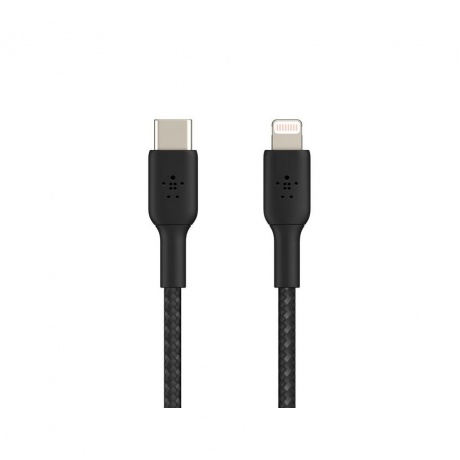 Кабель Belkin BoostCharge USB-C Braided Cable with Lightning Connector черный - фото 2